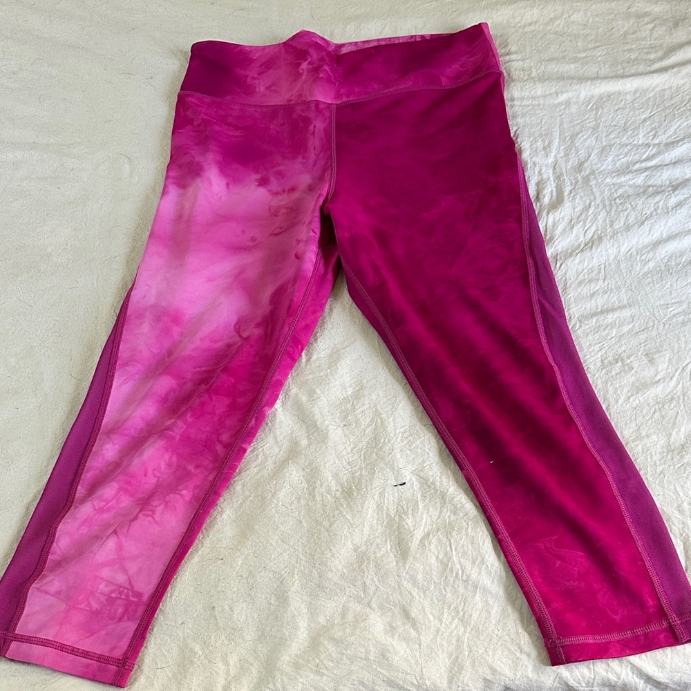 ZYIA Kids Leggings in Tie-Dye Pink